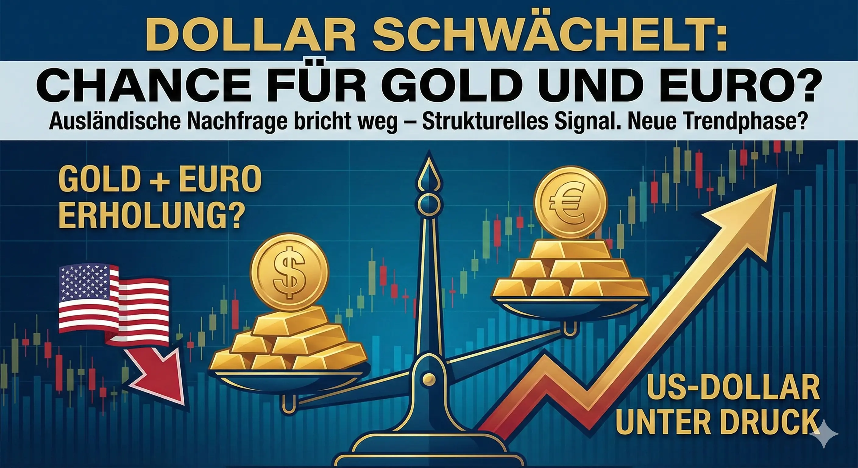 Dollar schwächelt: Ausländische Nachfrage bricht weg – Chance für Gold und Euro?