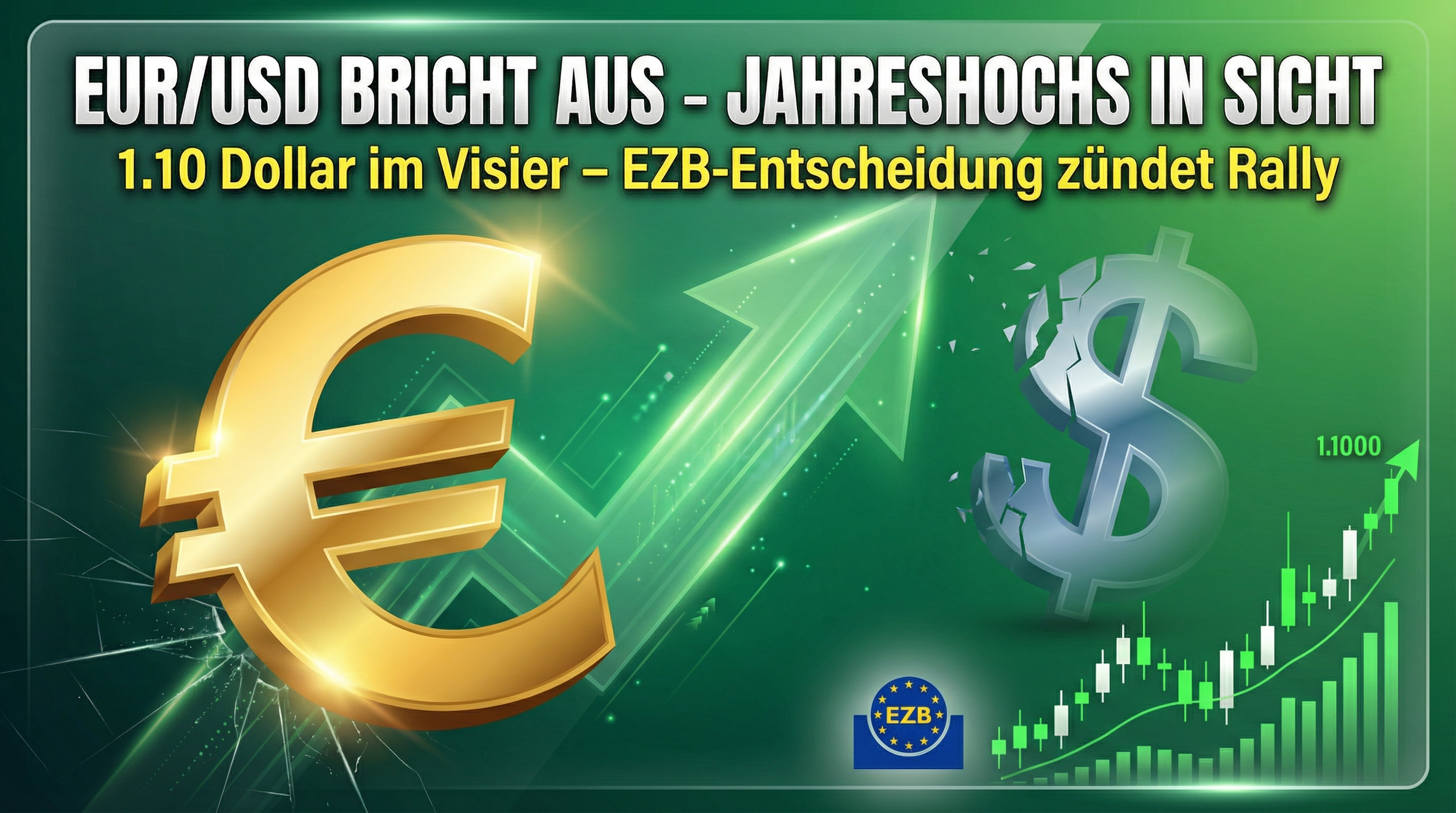 EUR/USD Angriff auf Jahreshochs: EZB-Entscheidung wird zur Schicksalsstunde für den Euro