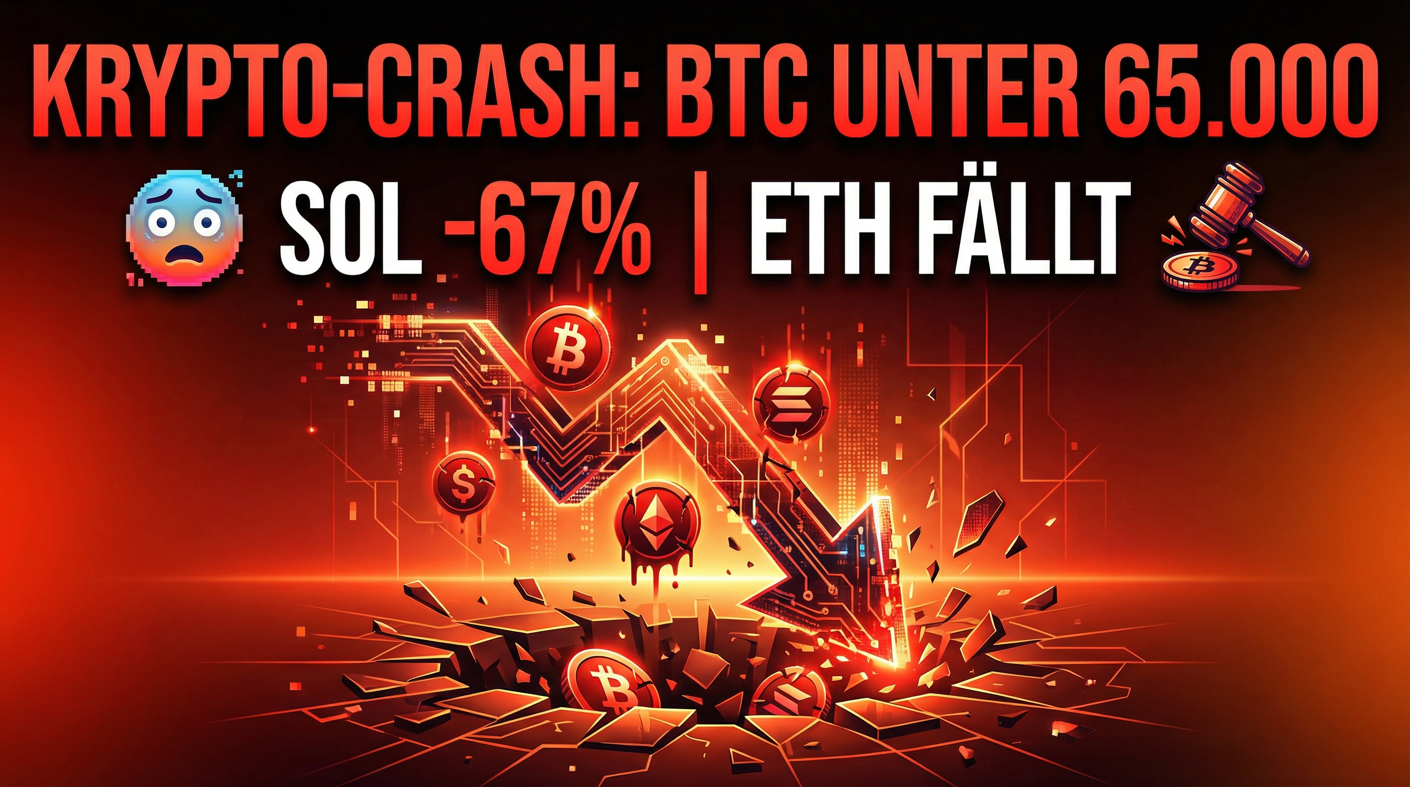 Krypto-Crash durch AI-Angst: BTC unter 65.000 Dollar – Sind Altcoins jetzt gestorben?
