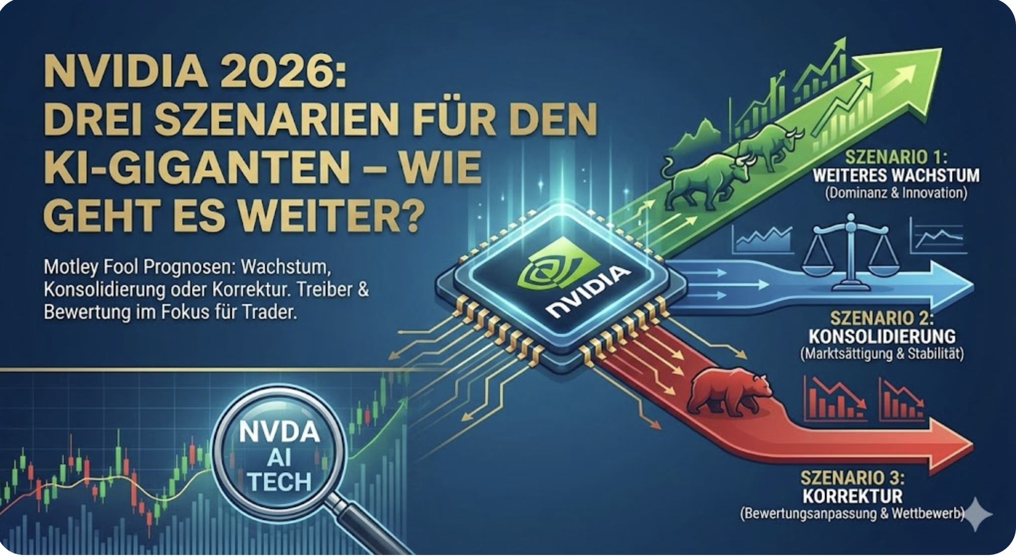 Nvidia 2026: Drei Szenarien für den KI-Giganten – Wie geht es weiter?