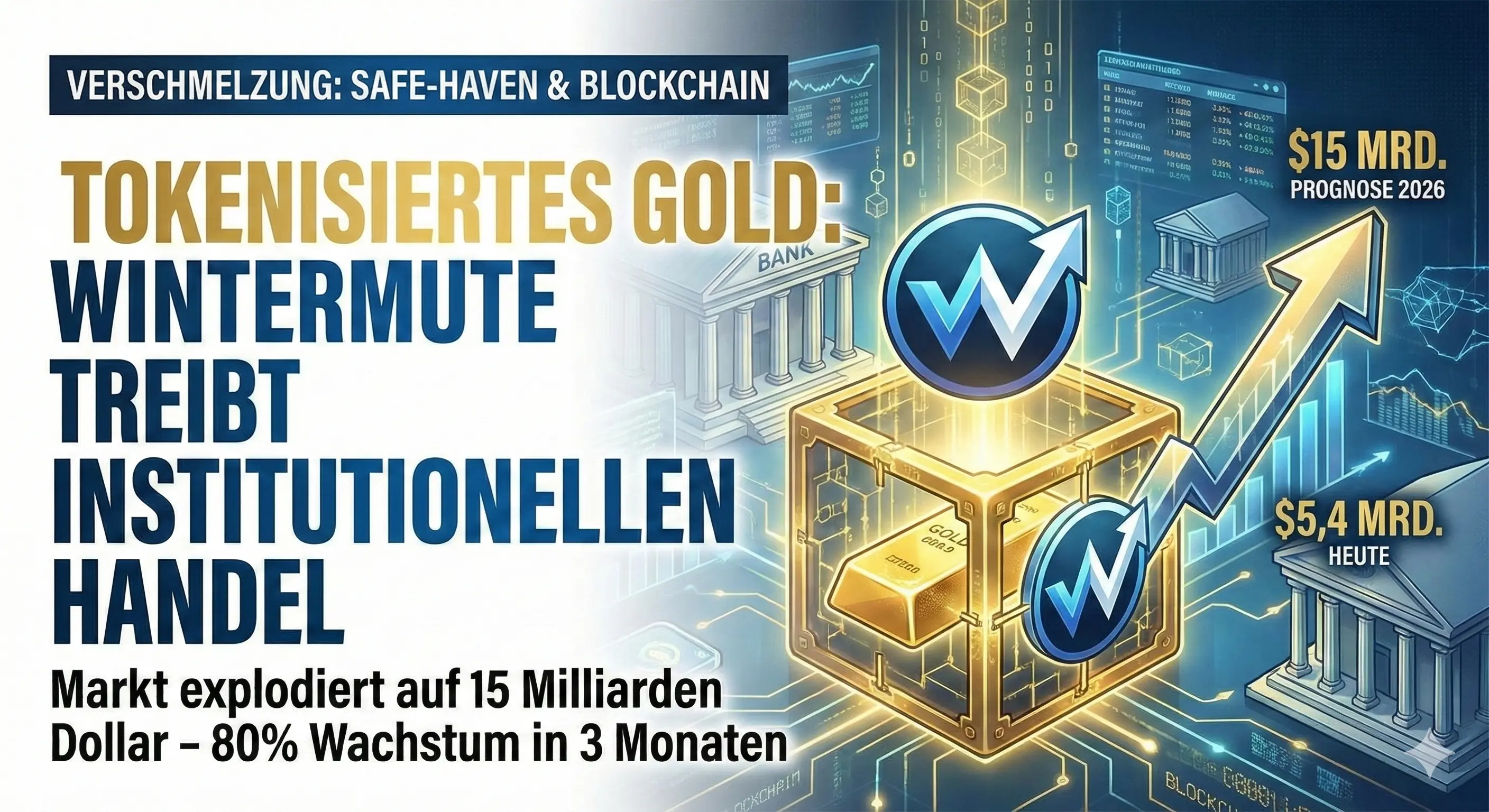 Tokenisiertes Gold: Wintermute treibt institutionellen Handel – Markt explodiert auf 15 Milliarden Dollar