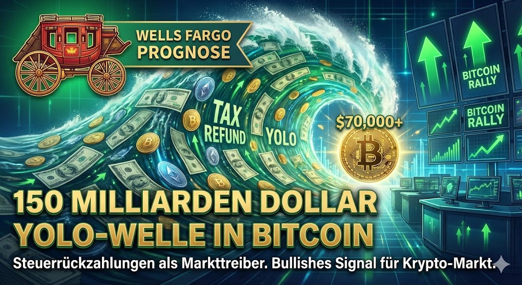 Wells Fargo sieht 150 Milliarden Dollar YOLO-Welle in Bitcoin – Steuerrückzahlungen als Markttreiber
