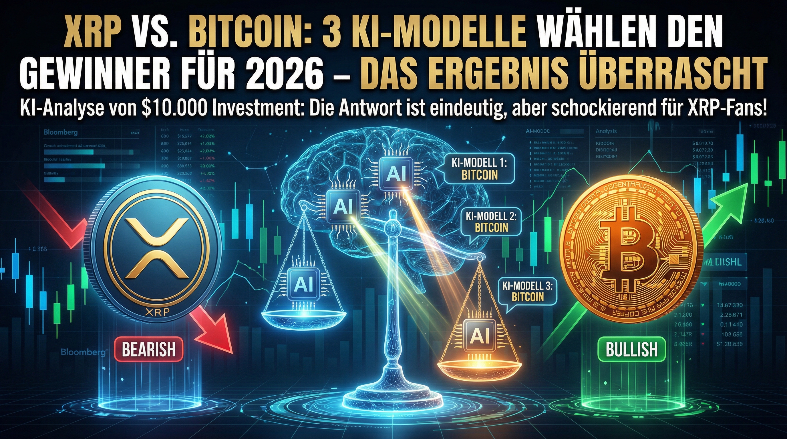 XRP vs. Bitcoin: 3 KI-Modelle wählen den Gewinner für 2026 – das Ergebnis überrascht